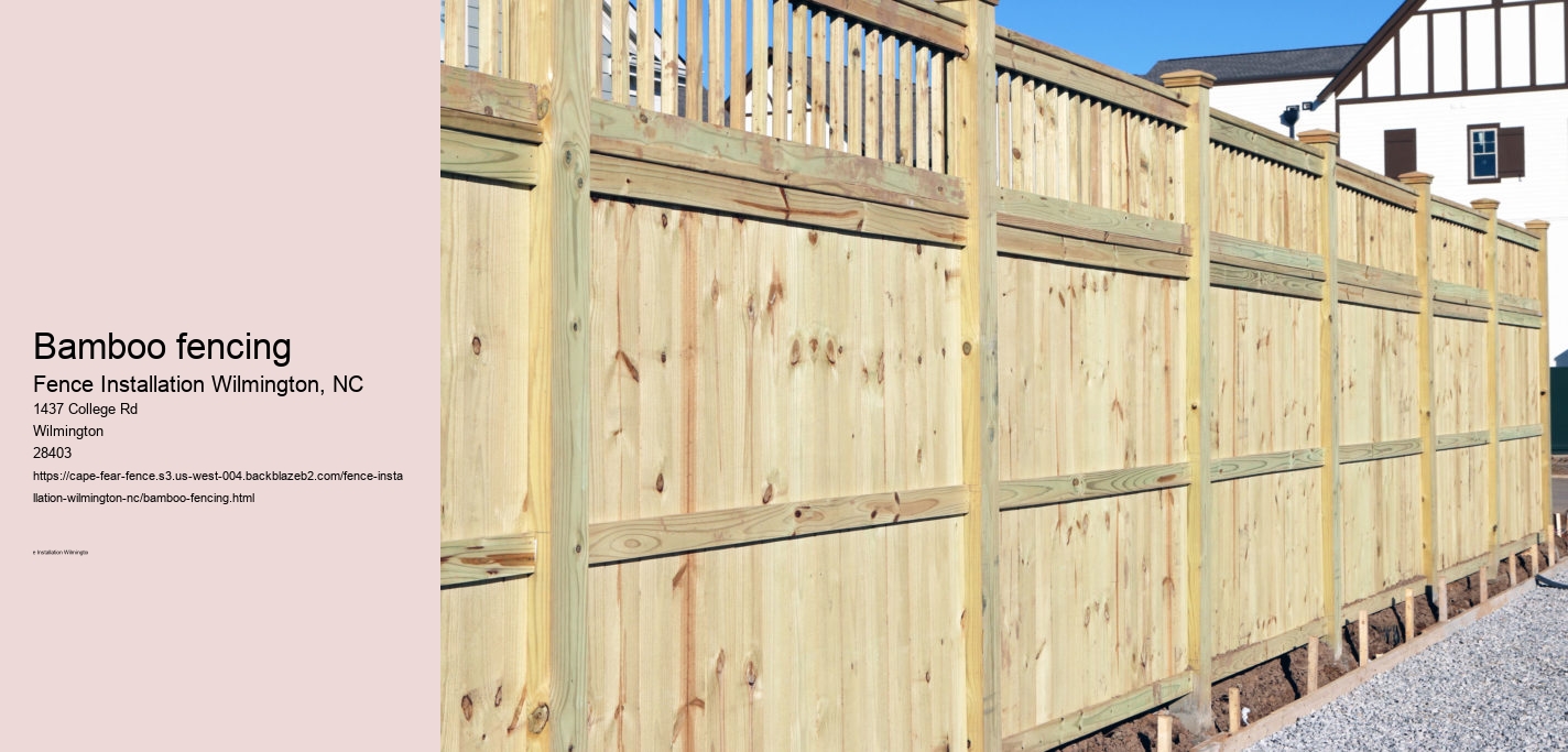 Bamboo fencing